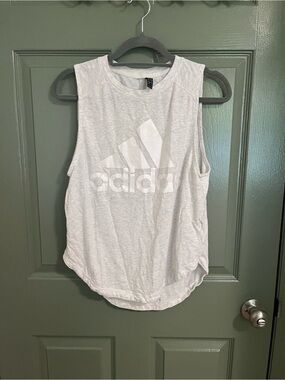 adidas Light Gray Sleeveless Logo Tank